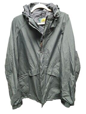 Cabelas Hooded Nylon Anorak Rain Jacket Windbreaker Mens 4XL All Weather Olive